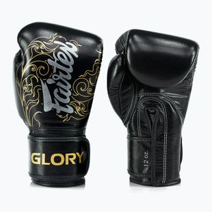 Rękawice bokserskie Fairtex Glory Kickboxing Competition Training Boxing black/gold