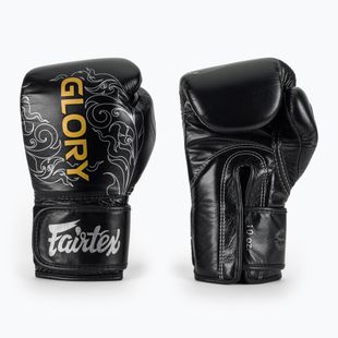 Rękawice bokserskie Fairtex Glory Kickboxing Competition Training Boxing black/silver