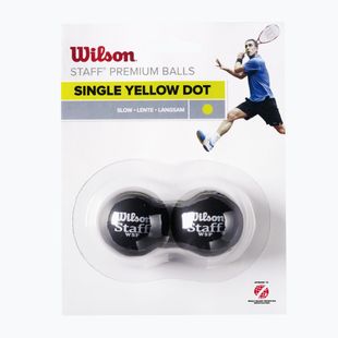Piłki do squasha Wilson Staff Squash 2 Ball Yelllow Dot 2 szt.