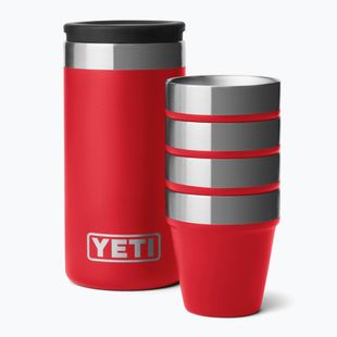 Kieliszki turystyczne YETI Shot 48 ml 4 szt. rescue red