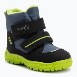 Śniegowce dziecięce Superfit Husky 1 black/light green