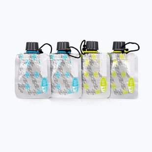 Zestaw turystyczny Gsi Outdoors Soft Sided Condiment Bottle Set 2 Fl. Oz. 4 szt silver/black/yellow/blue