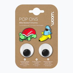 Przypinki do koszyka rowerowego woom POP ONS tropical fun