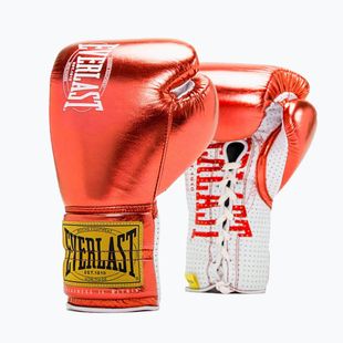 Rękawice bokserskie Everlast Fight Leather red