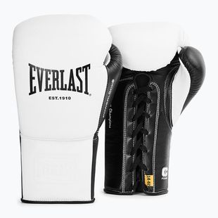 Rękawice bokserskie Everlast Powerlock Pro OG Laced white/black