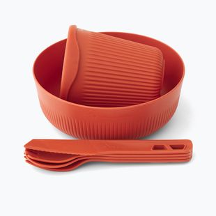 Zestaw naczyń turystycznych Sea to Summit Passage Dinnerware spicy orange