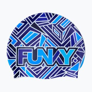 Czepek pływacki Funky Silicone blue bits
