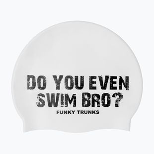 Czepek pływacki Funky Trunks Silicone white swim bro