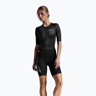 Kombinezon triathlonowy damski 2XU Core Sleeved black/white
