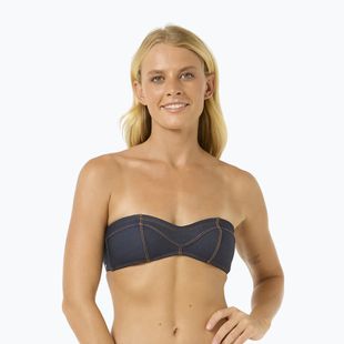Góra od stroju kąpielowego Rip Curl Dalias Denim Bandeau denim blue