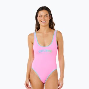 Strój kąpielowy jednoczęściowy Rip Curl Surf Puff light pink