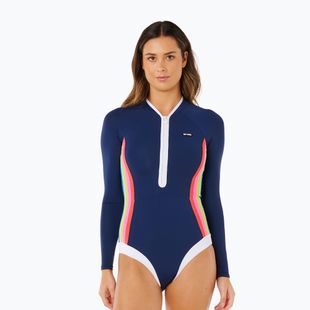 Strój pływacki jednoczęściowy damski Rip Curl Surf Stripe Upf Surf Suit dark navy