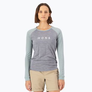 Longsleeve termoaktywny damski Mons Royale Icon Raglan grey heather