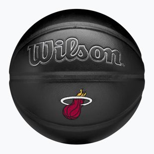 Piłka do koszykówki Wilson NBA Team Premiere Miami Heat black rozmiar 7