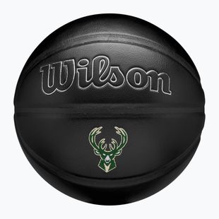 Piłka do koszykówki Wilson NBA Team Premiere Milwaukee Bucks black rozmiar 7