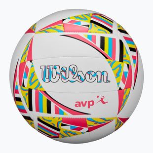 Piłka do siatkówki plażowej Wilson AVP Movement white/pink/yellow rozmiar 5