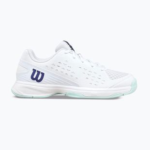Buty do tenisa dzecięce Wilson Rush Pro Ace L Jr white/bay/skip blue