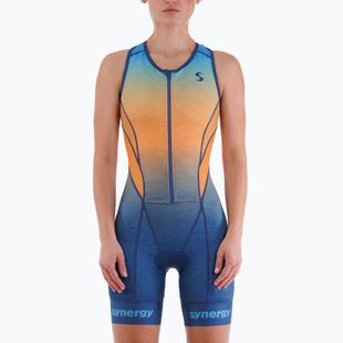 Kombinezon triathlonowy damski Synergy Pro Sleeveless Racerback Trisuit orange wave
