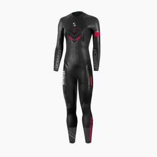 Pianka triathlonowa damska Synergy Adrenaline Full Sleeve 5 mm black/red