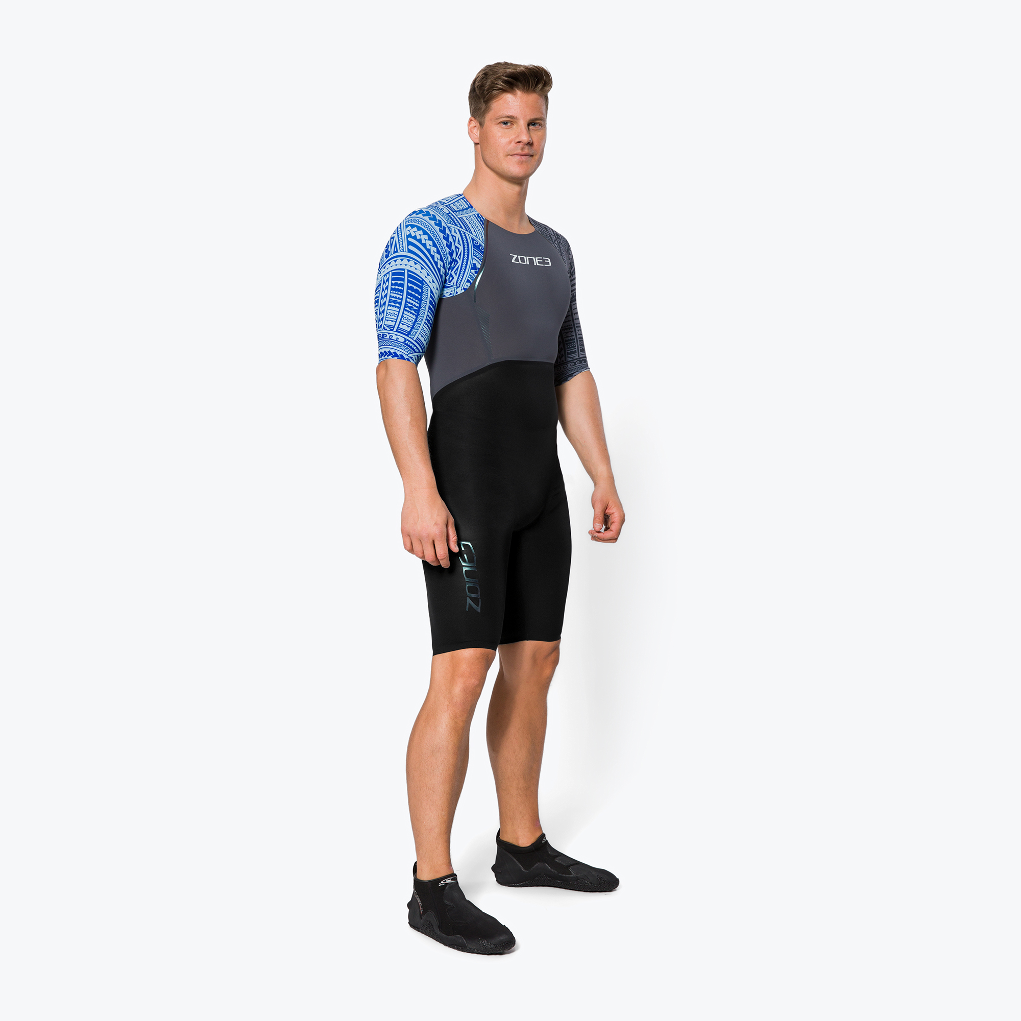 Pianka triathlonowa męska ZONE3 Kona Target black/grey/blue | WYSYŁKA W 24H | 30 DNI NA ZWROT