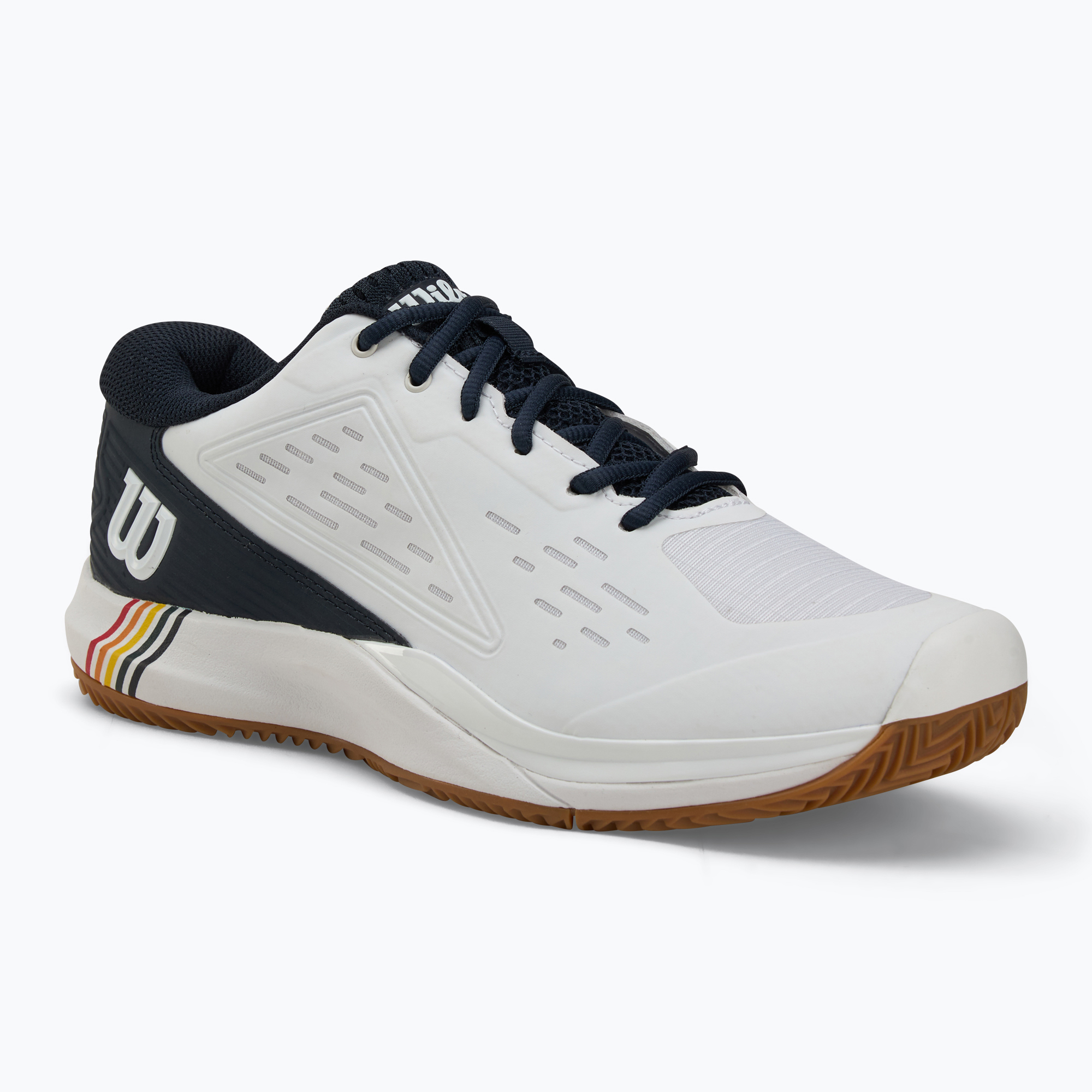Buty do tenisa męskie Wilson Rush Pro Ace Clay RG white/ navy blazer/ gum 