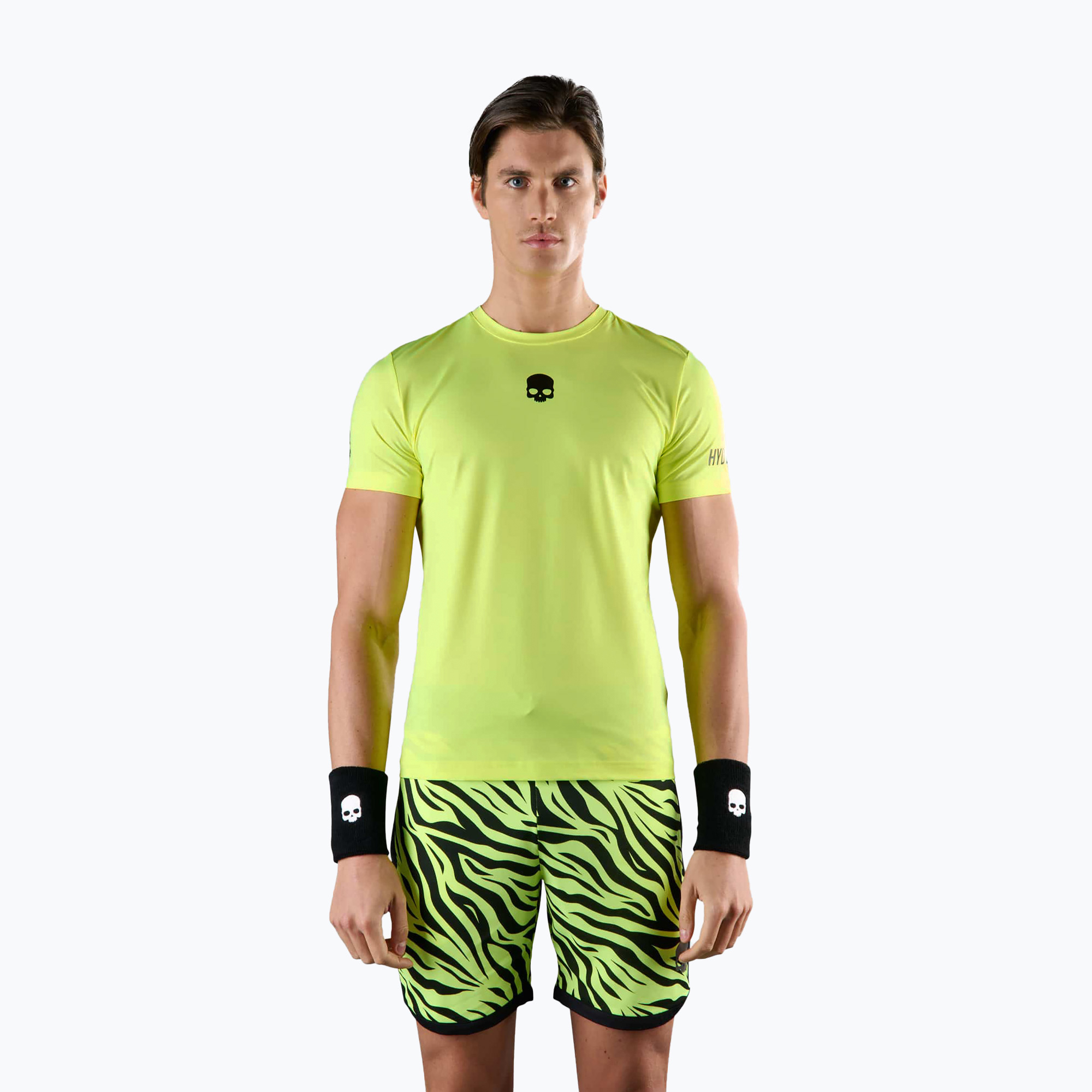 Koszulka tenisowa męska HYDROGEN Basic Tech Tee fluorescent yellow | WYSYŁKA W 24H | 30 DNI NA ZWROT