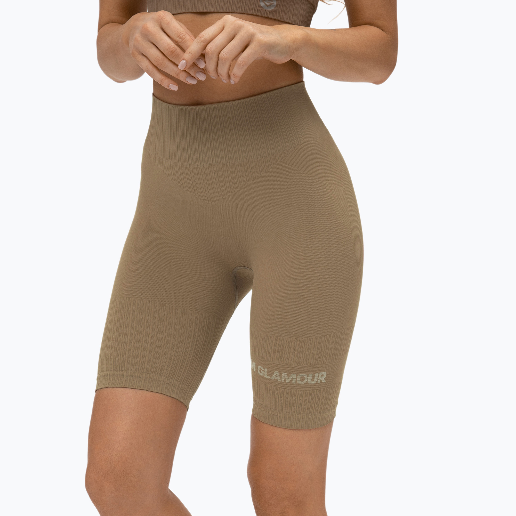 Spodenki treningowe damskie Gym Glamour Push Up nude | WYSYŁKA W 24H | 30 DNI NA ZWROT