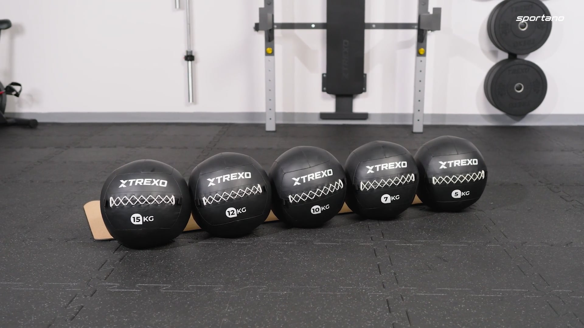 Piłka lekarska TREXO Wall Ball 5 kg czarny
