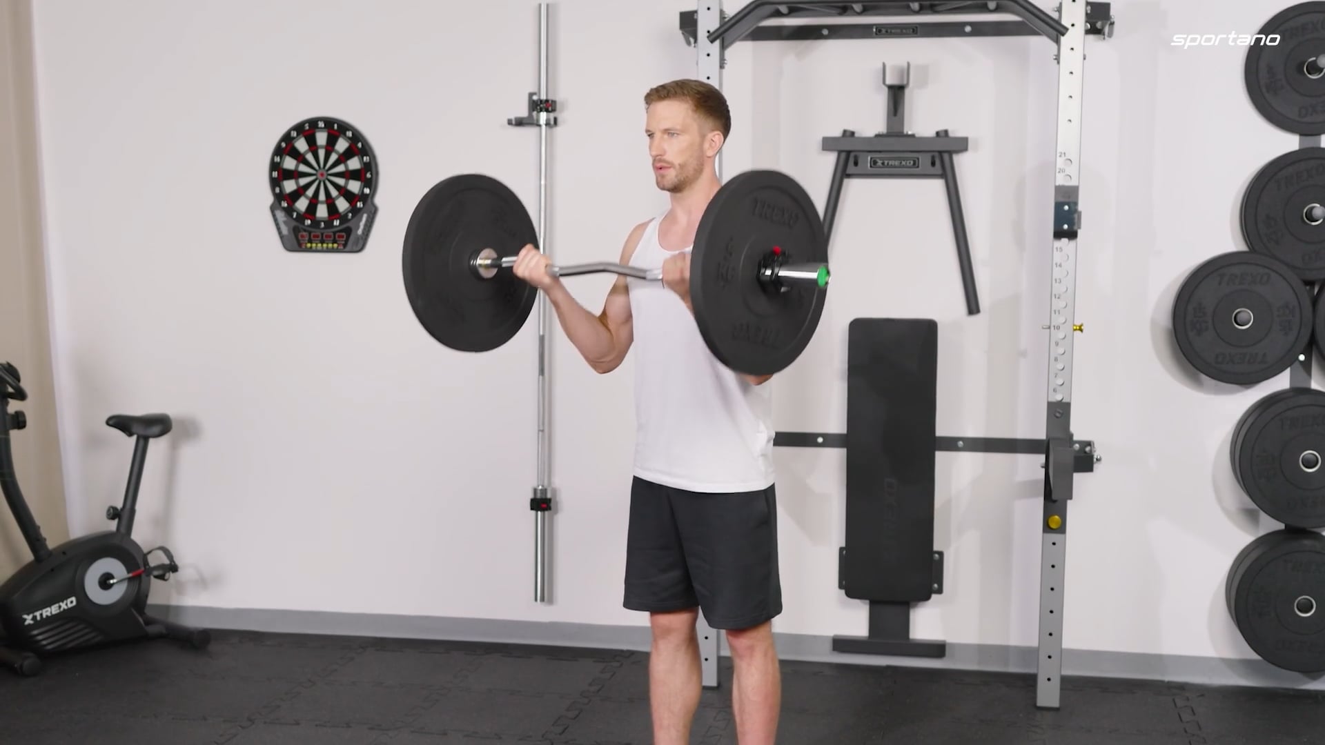 Obciążenie bumperowe olimpijskie TREXO TRX-BMP020 20 kg czarne