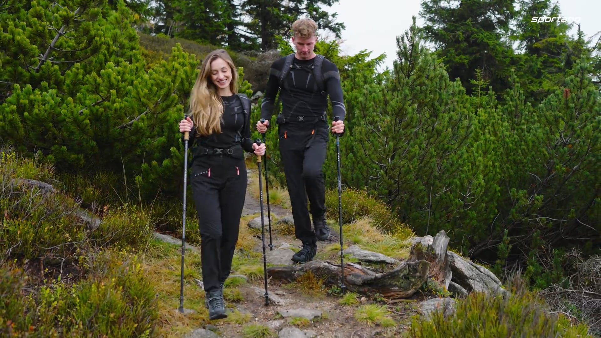 Kije trekkingowe KADVA Torre  regulowane karbonowe szary