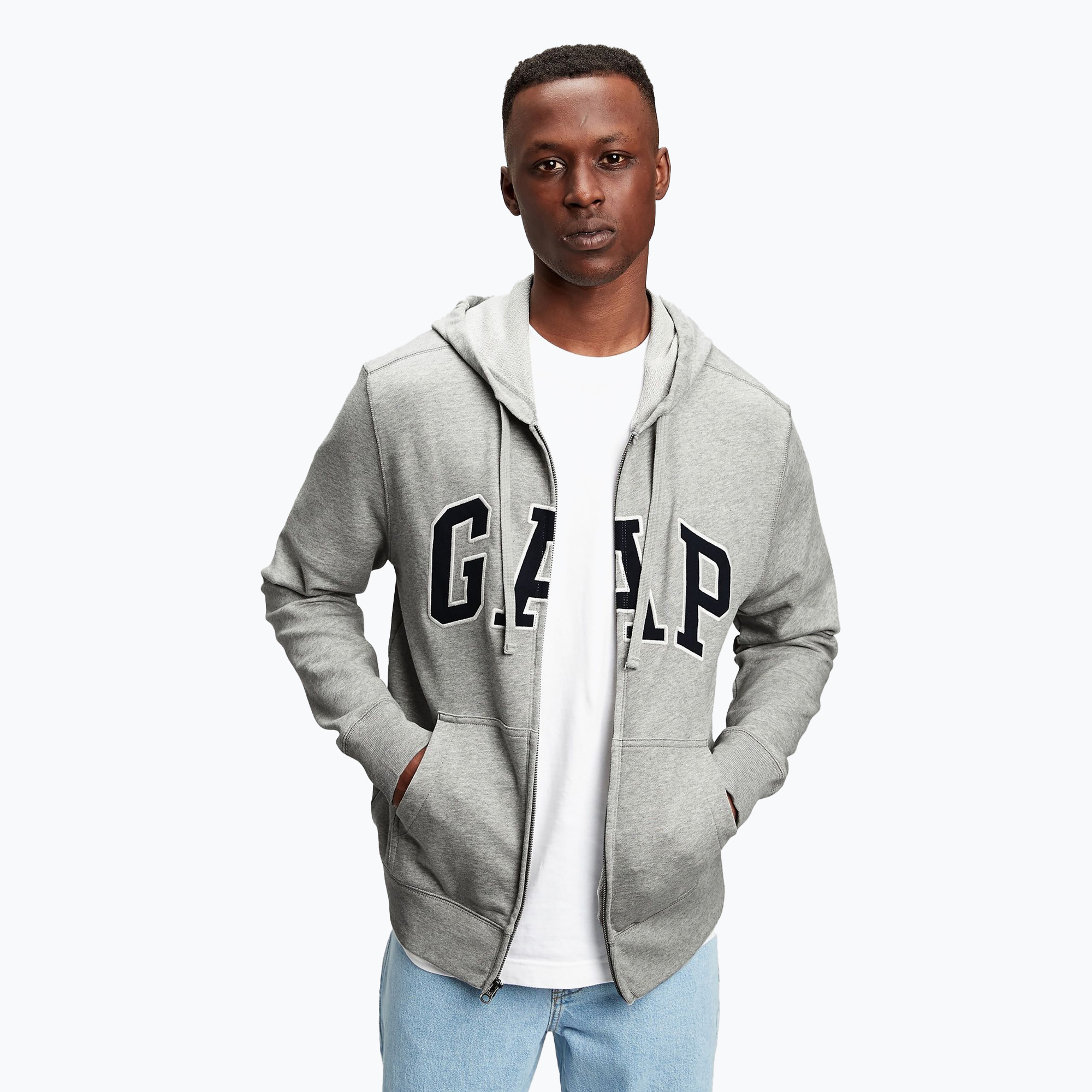 Bluza męska GAP XLS FT Arch FZ HD b10 grey heather | WYSYŁKA W 24H | 30 DNI NA ZWROT