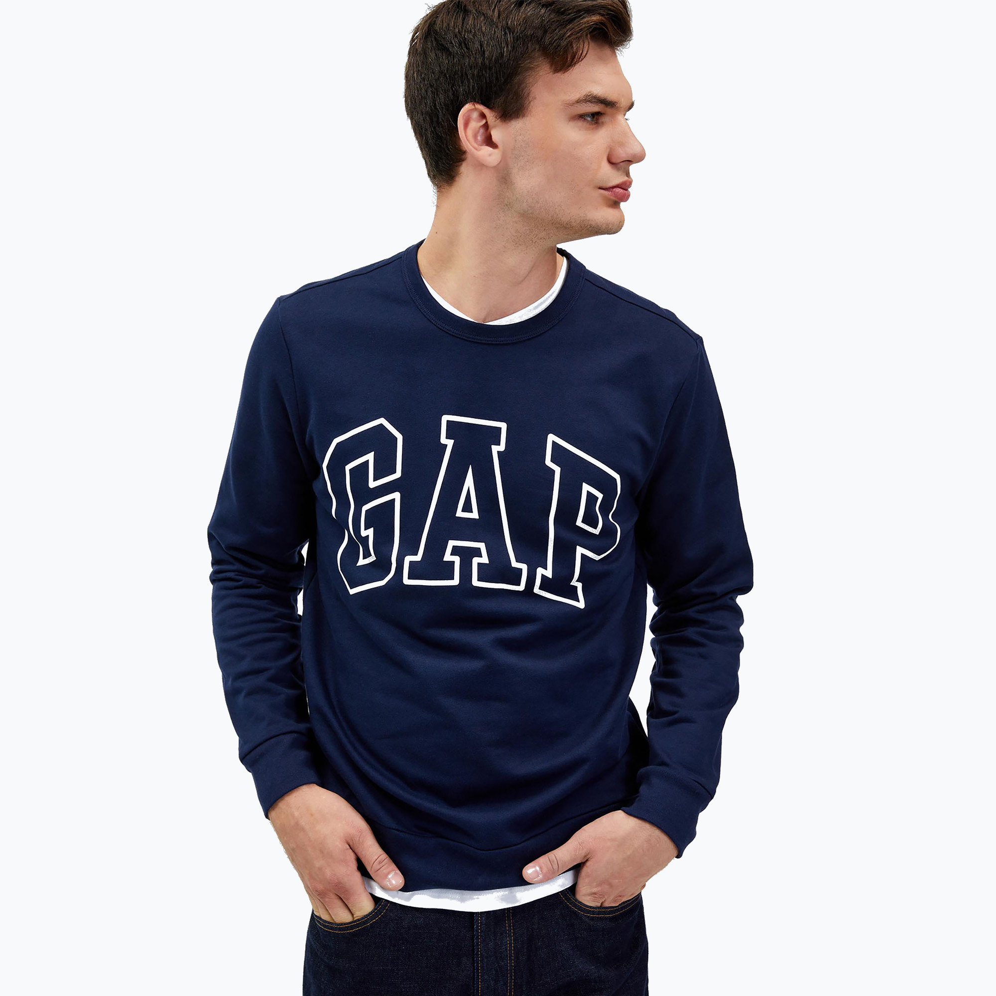 Bluza męska GAP Logo Crewneck blue navy | WYSYŁKA W 24H | 30 DNI NA ZWROT