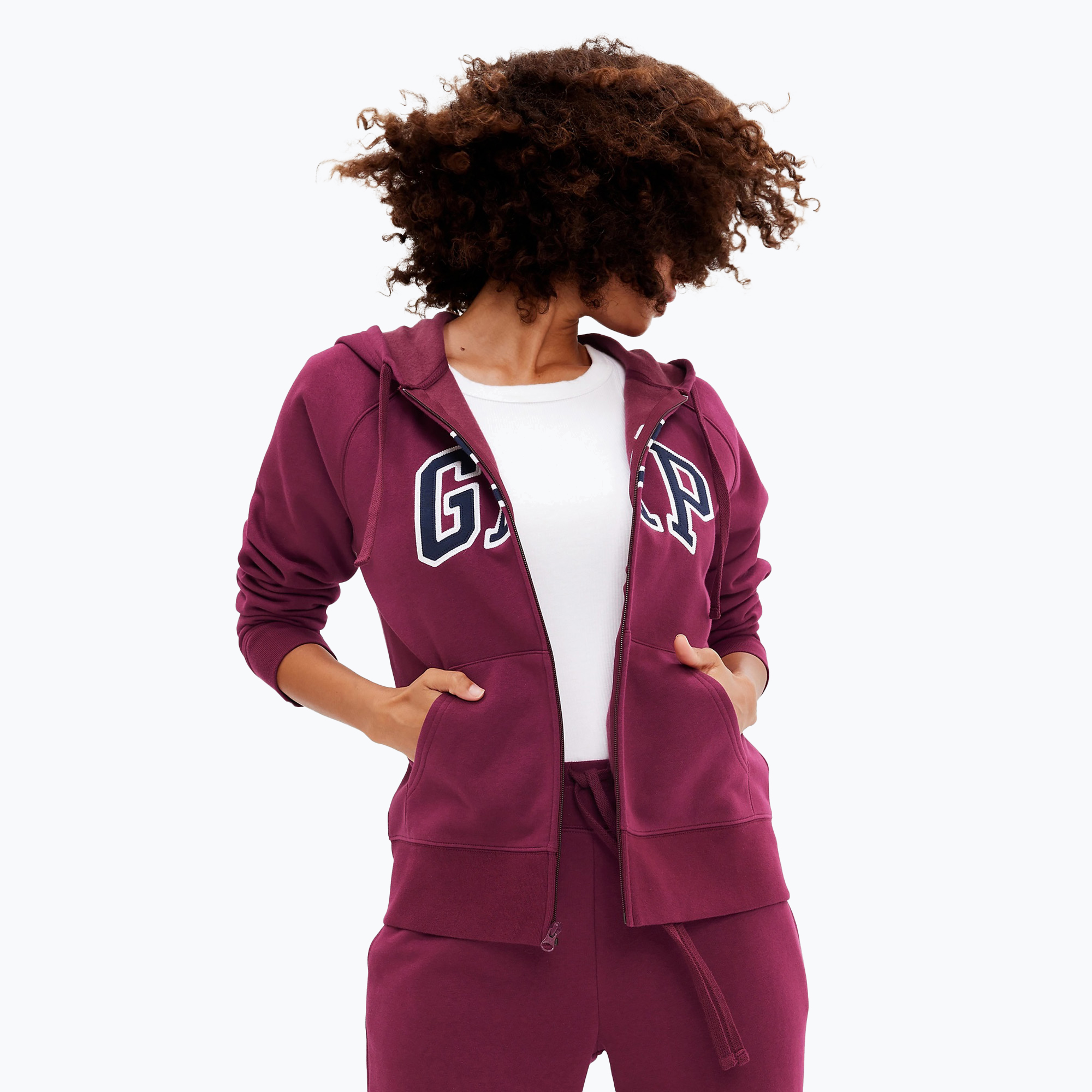 Bluza damska GAP V-Gap Heritage FZ HD ruby wine | WYSYŁKA W 24H | 30 DNI NA ZWROT
