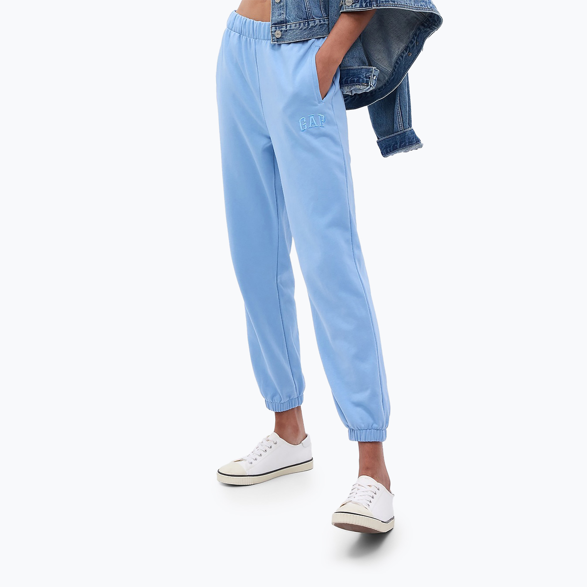 Spodnie damskie GAP Frch Exclusive Easy HR Jogger buxton blue | WYSYŁKA W 24H | 30 DNI NA ZWROT