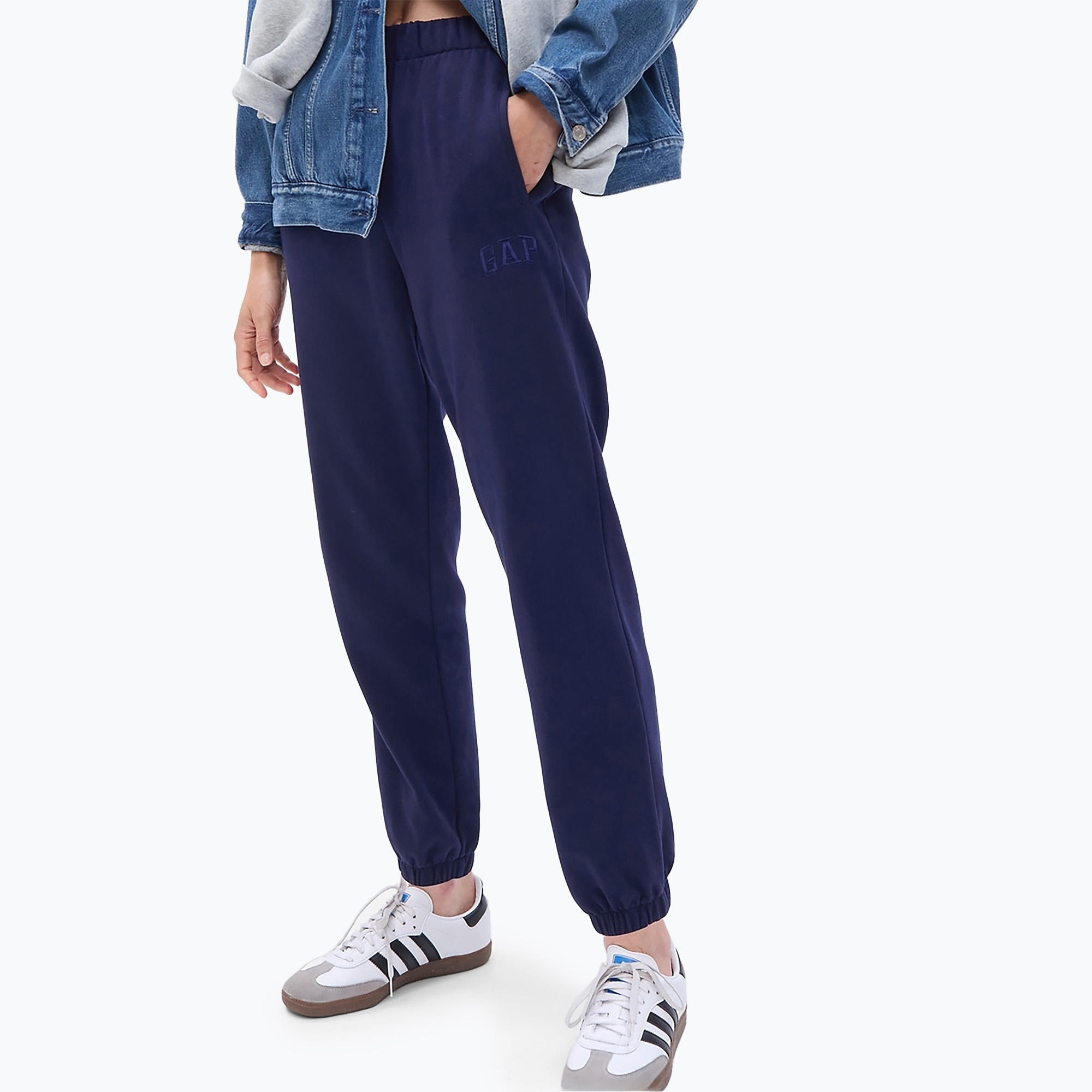 Spodnie damskie GAP Frch Exclusive Easy HR Jogger navy uniform | WYSYŁKA W 24H | 30 DNI NA ZWROT