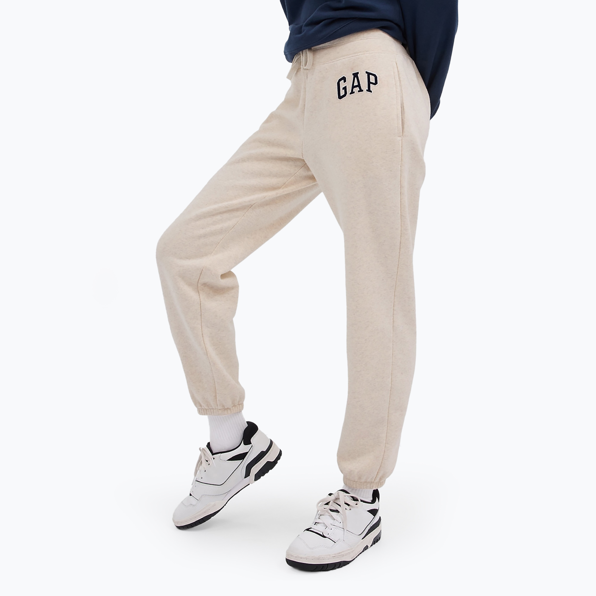 Spodnie damskie GAP V-Gap Heritage Jogger oatmeal heather | WYSYŁKA W 24H | 30 DNI NA ZWROT