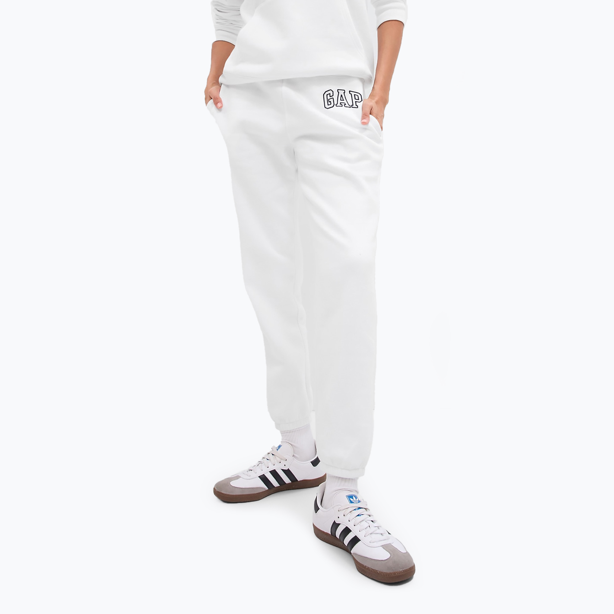 Spodnie damskie GAP V-Gap Heritage Jogger optic white | WYSYŁKA W 24H | 30 DNI NA ZWROT