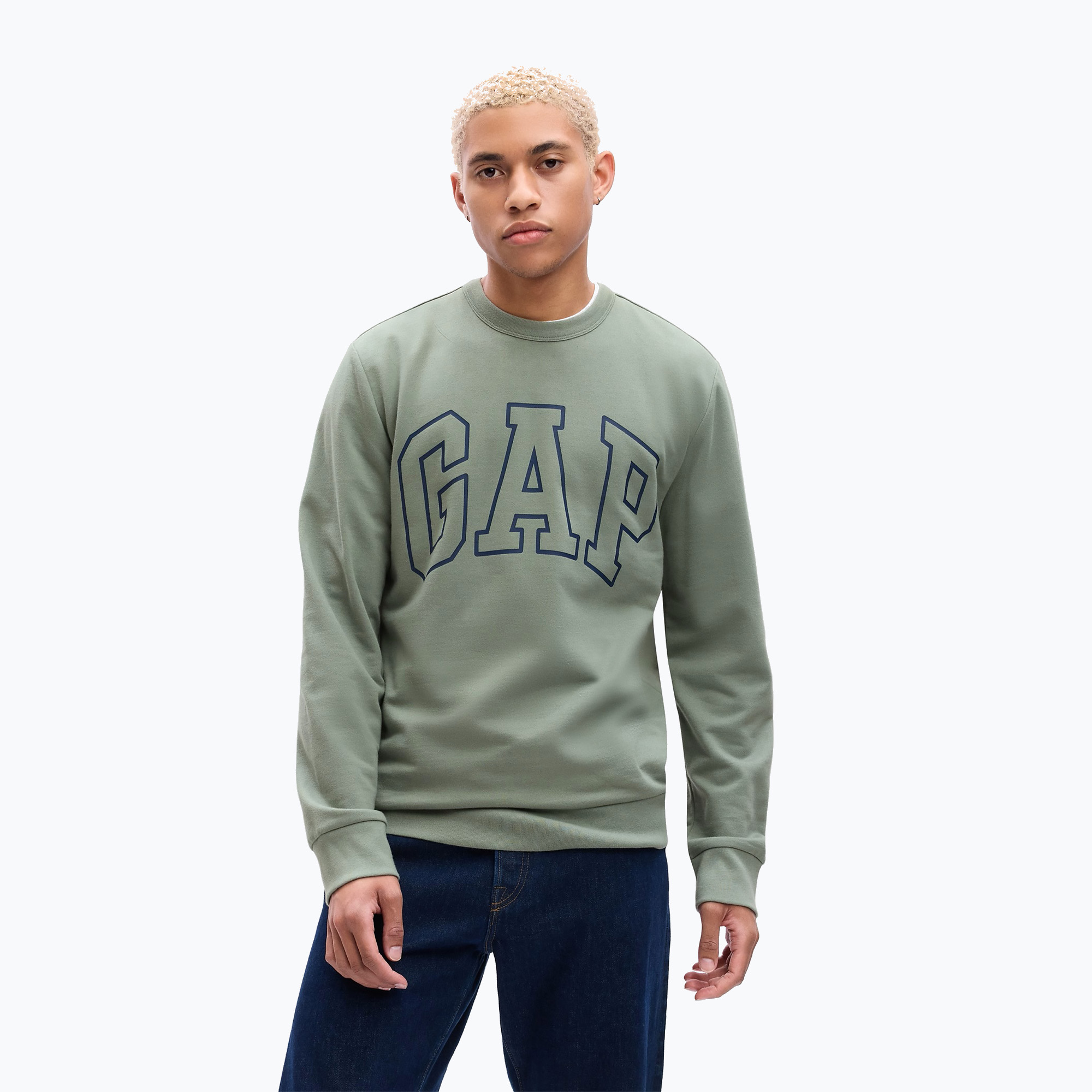 Bluza męska GAP Logo Crewneck sage | WYSYŁKA W 24H | 30 DNI NA ZWROT