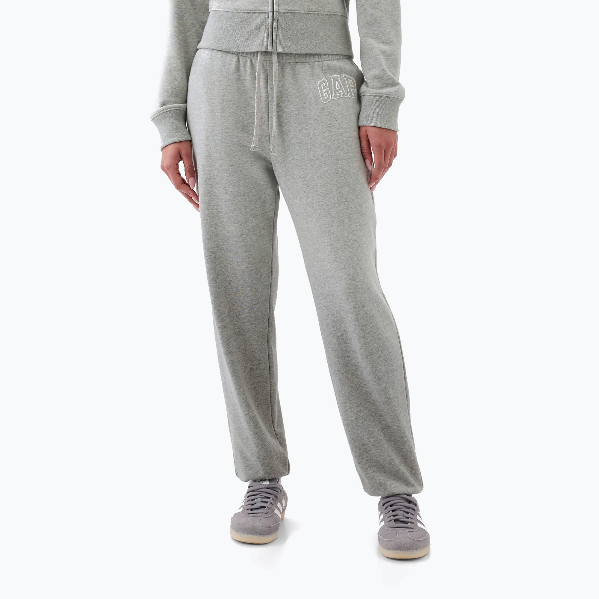 Spodnie damskie GAP French Logo Jogger light heather grey | WYSYŁKA W 24H | 30 DNI NA ZWROT