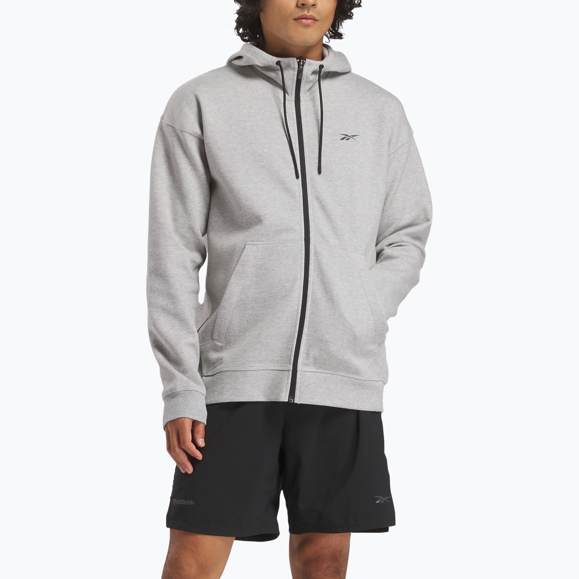 Bluza męska Reebok Athlete Full Zip medium grey heather | WYSYŁKA W 24H | 30 DNI NA ZWROT