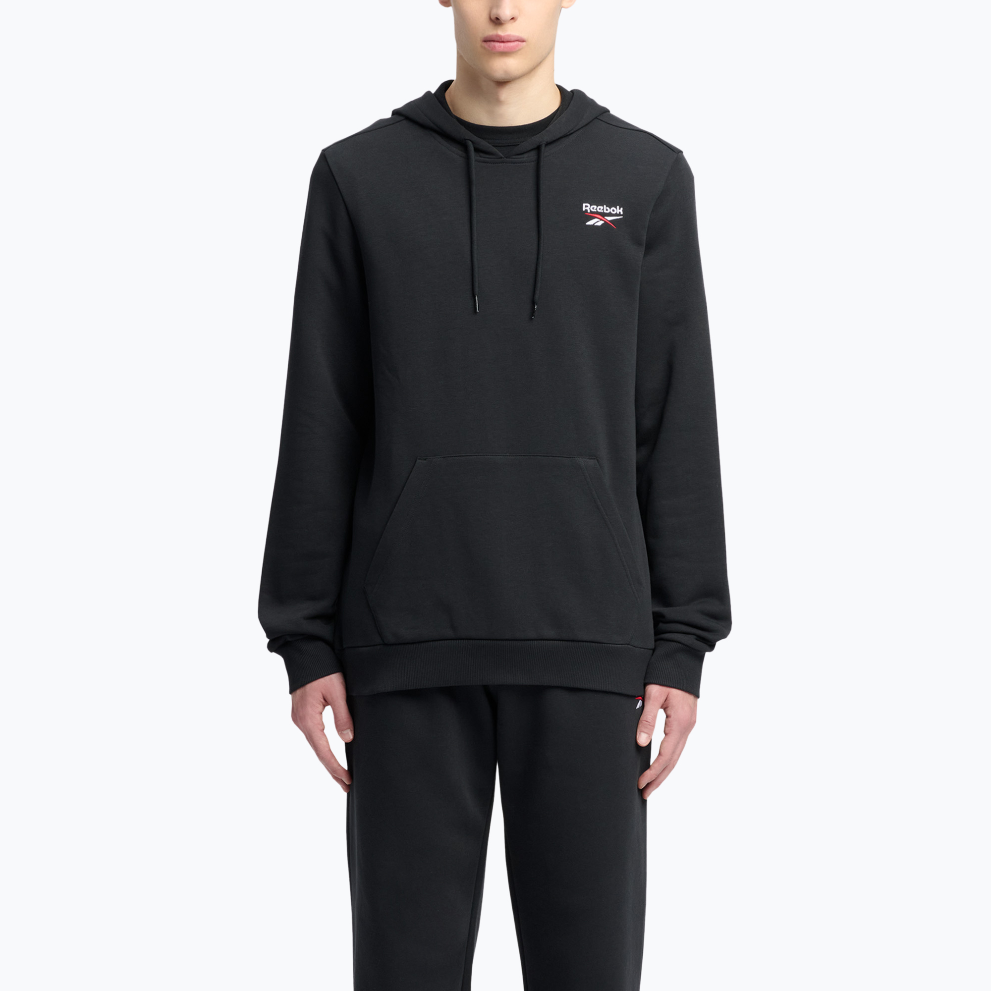 Bluza męska Reebok Identity Small Logo Hoodie black/white/vector red | WYSYŁKA W 24H | 30 DNI NA ZWROT