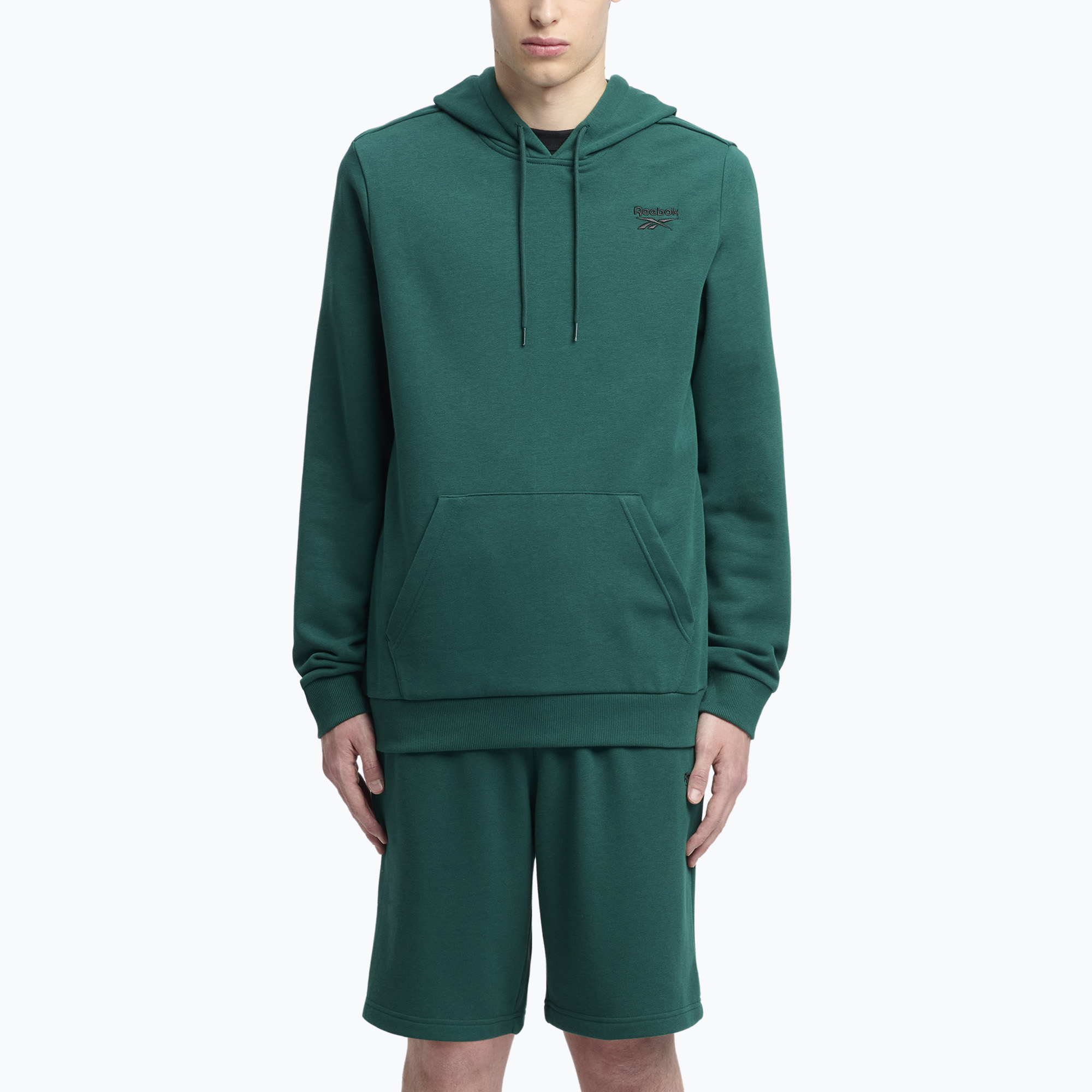 Bluza męska Reebok Identity Small Logo Hoodie collegiate green | WYSYŁKA W 24H | 30 DNI NA ZWROT