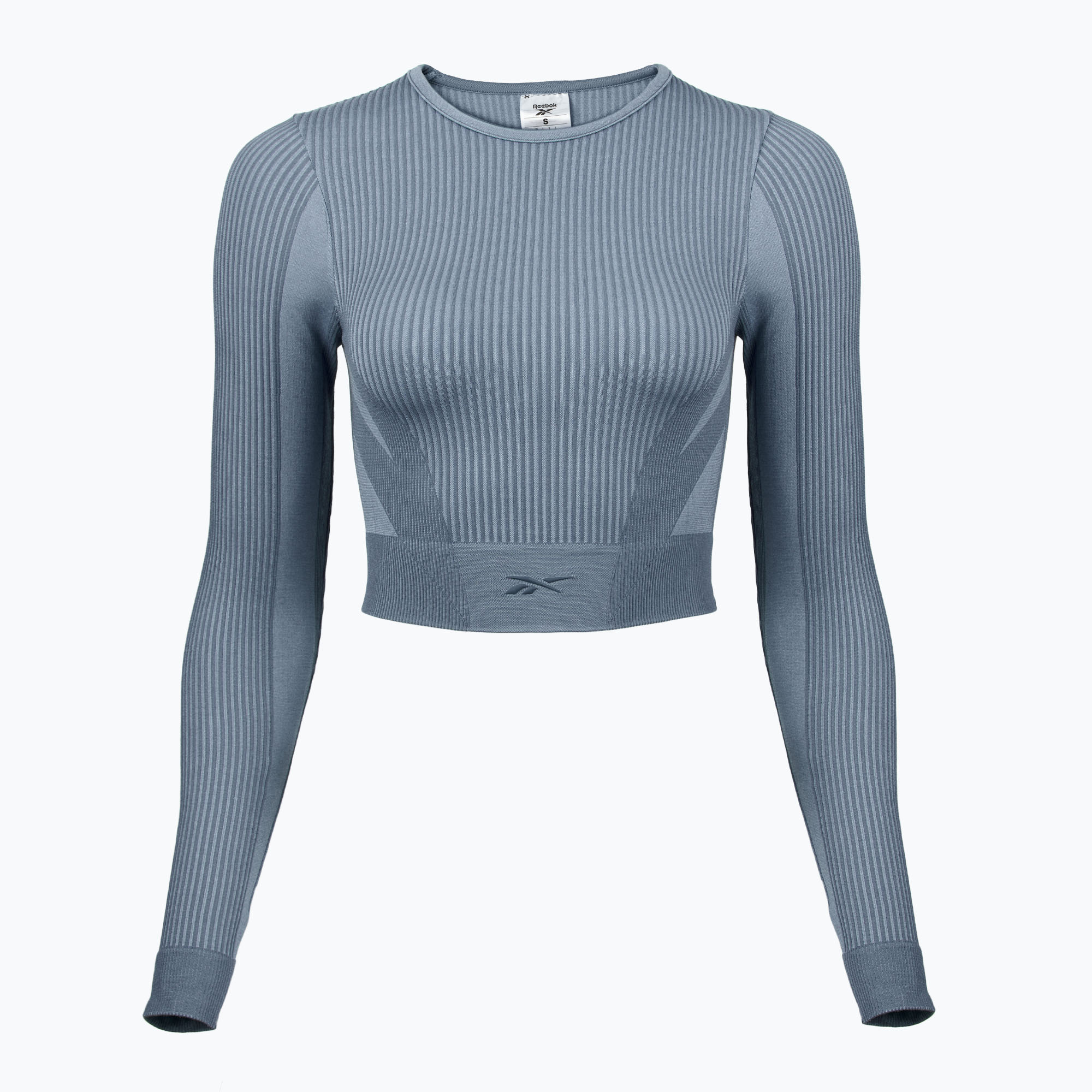 Longsleeve treningowy damski Reebok RBK Lab Seamless Crop upgrade blue 