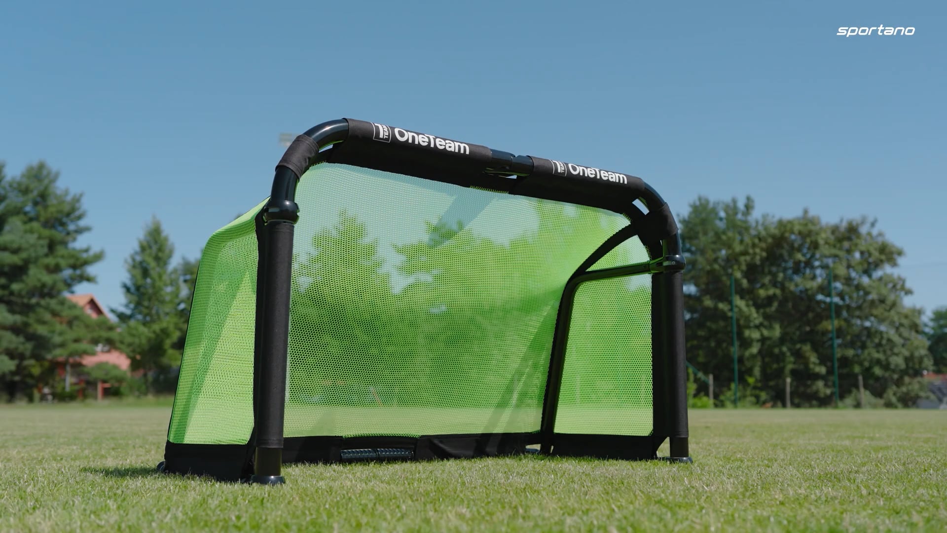 Bramka do piłki nożnej OneTeam Swiftgoal 120 x 70 cm czarny/zielony
