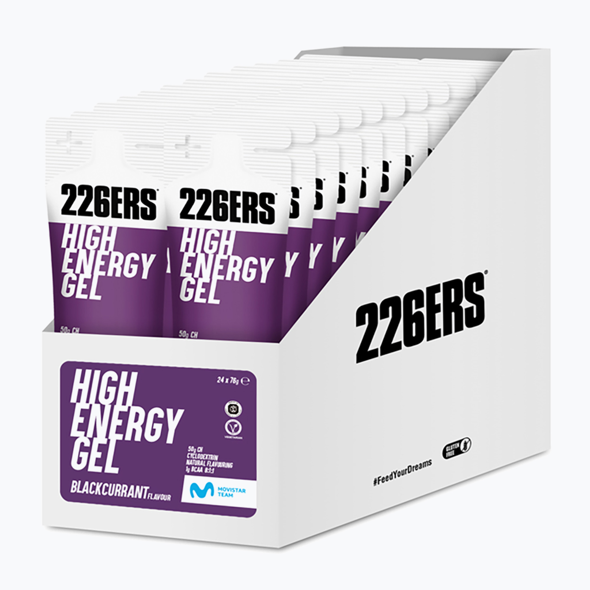 Zestaw żeli energetycznych 226ERS High Energy BCAA 24 szt. x 76 g czarna porzeczka 