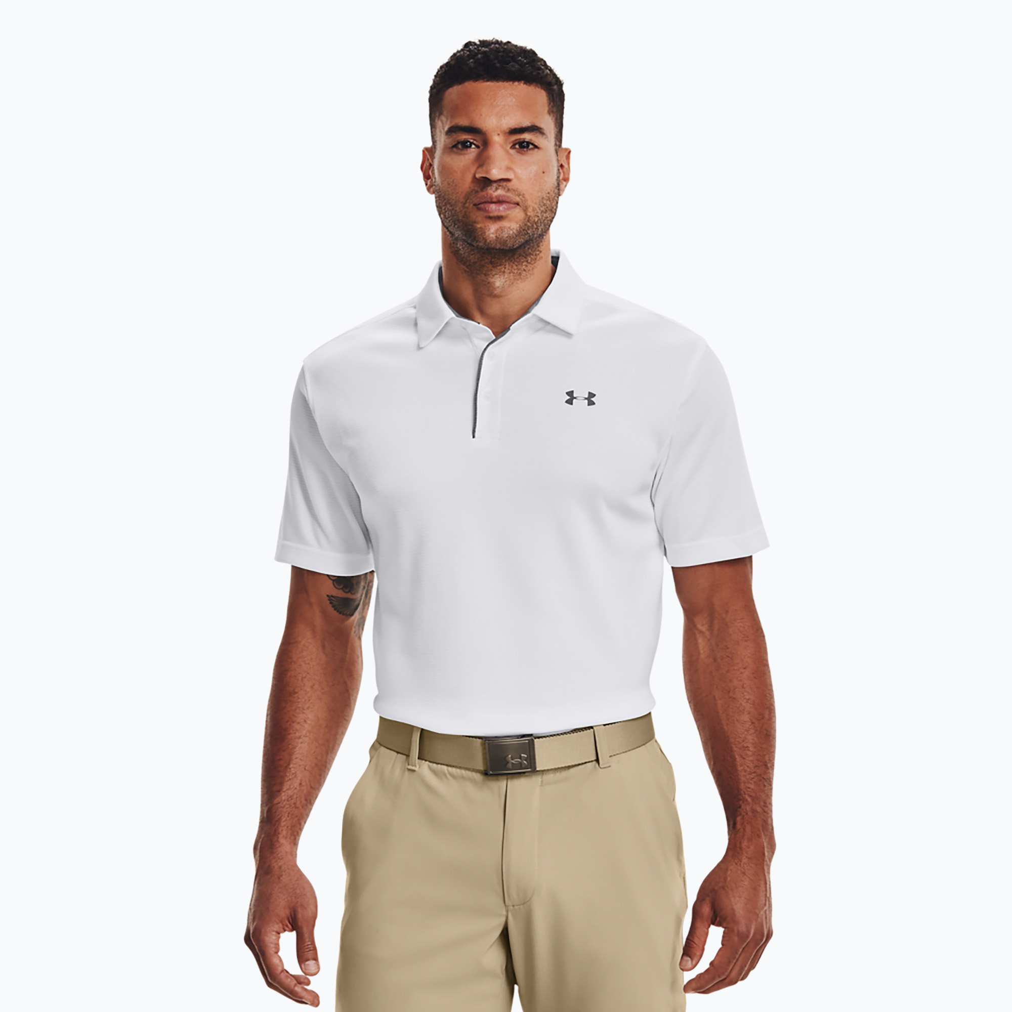 Koszulka polo męska Under Armour Tech Polo white/graphite/graphite | WYSYŁKA W 24H | 30 DNI NA ZWROT