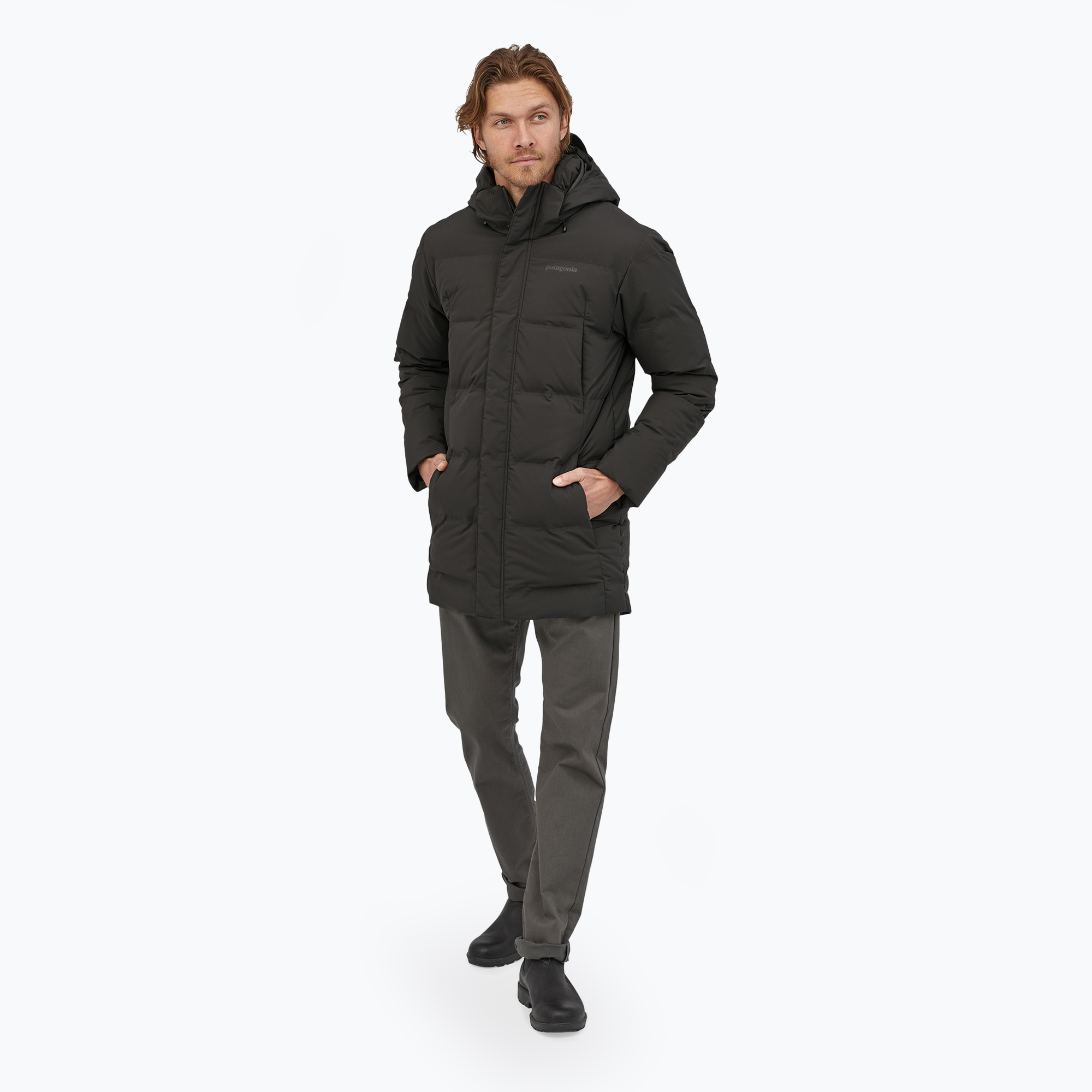 Płaszcz puchowy męski Patagonia Jackson Glacier Parka black | WYSYŁKA W 24H | 30 DNI NA ZWROT
