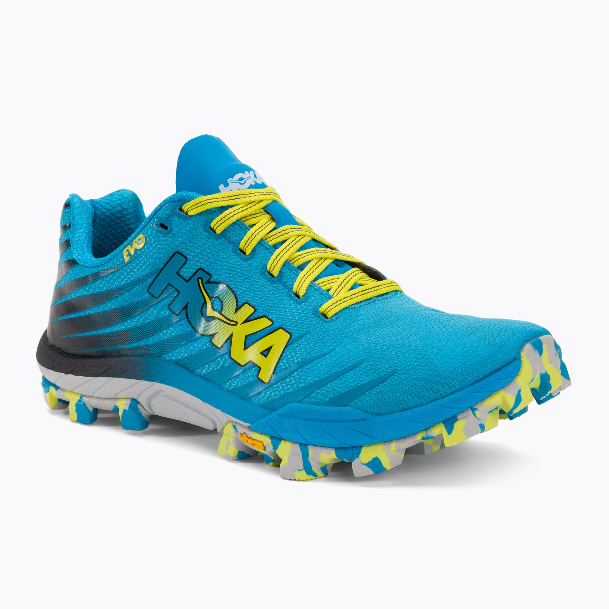Buty do biegania damskie HOKA Evo Jawz cyan/citrus | WYSYŁKA W 24H | 30 DNI NA ZWROT