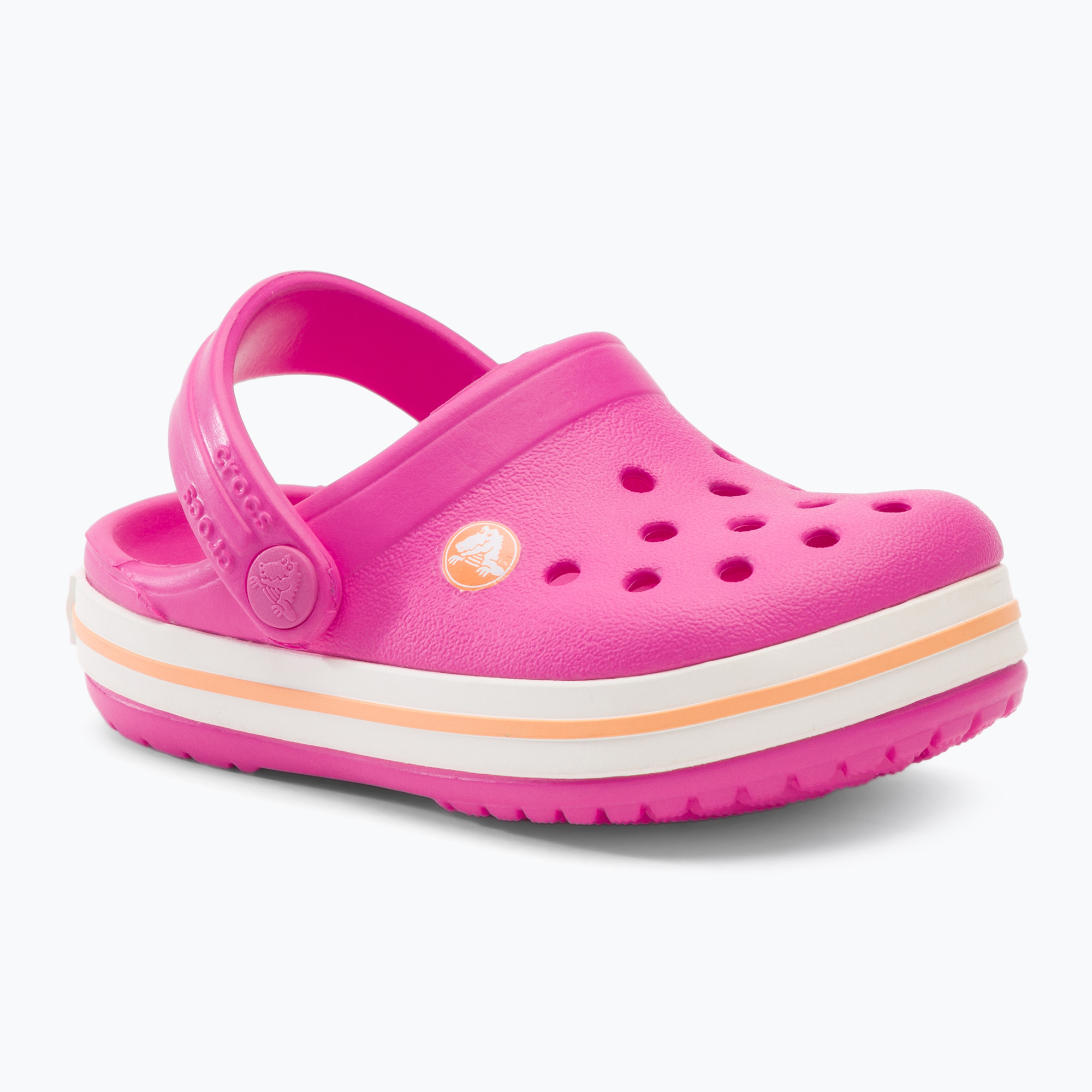 Klapki dziecięce Crocs Crocband Clog Kids electric pink/cantaloupe 
