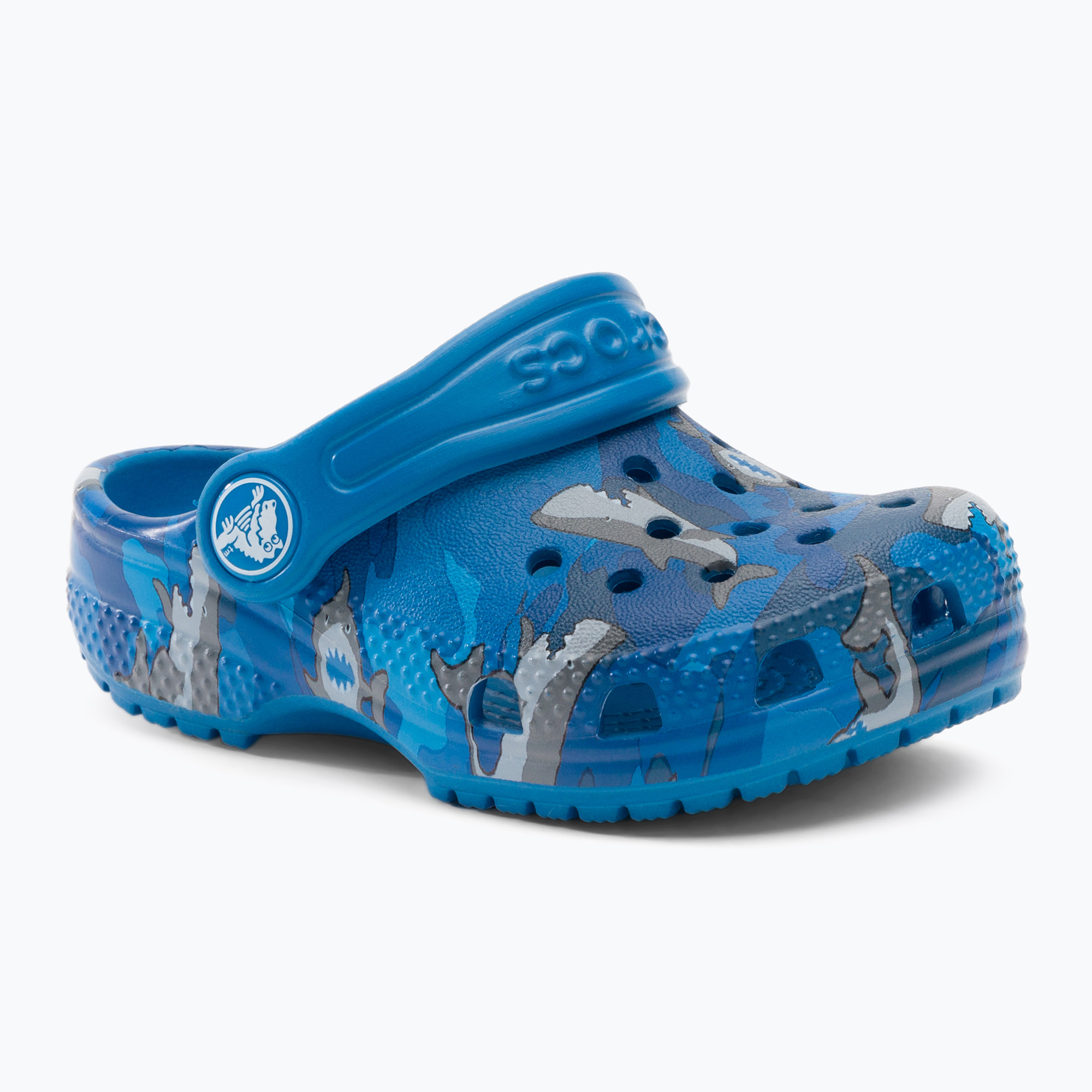 Klapki dziecięce Crocs Classic Shark Clog prep blue | WYSYŁKA W 24H | 30 DNI NA ZWROT